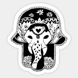 Hamsa and elephant Sticker